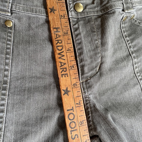 Kuhl pants jeans women’s brown gray mushroom NWOT back pockets flair size 8 10 - Picture 5 of 12